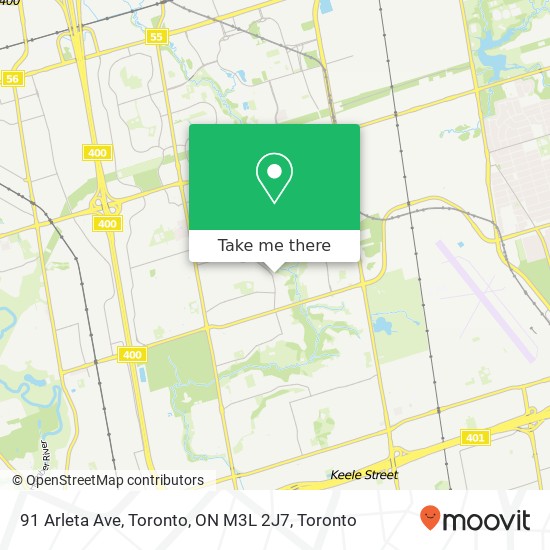 91 Arleta Ave, Toronto, ON M3L 2J7 map