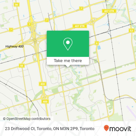 23 Driftwood Ct, Toronto, ON M3N 2P9 map