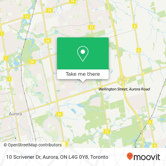 10 Scrivener Dr, Aurora, ON L4G 0Y8 map