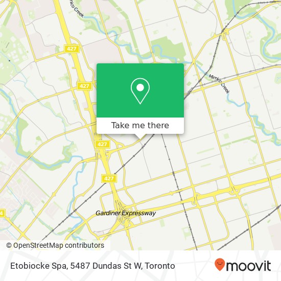 Etobiocke Spa, 5487 Dundas St W map