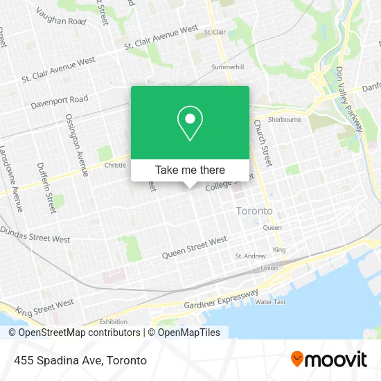 455 Spadina Ave map