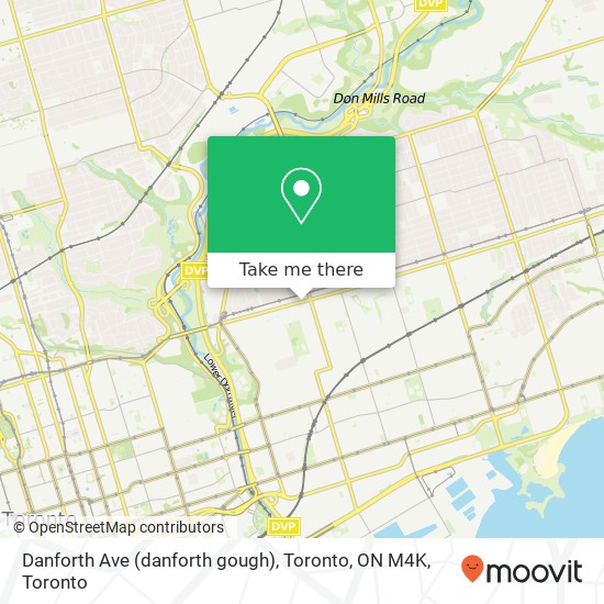 Danforth Ave (danforth gough), Toronto, ON M4K map