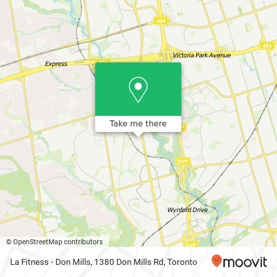 La Fitness - Don Mills, 1380 Don Mills Rd map