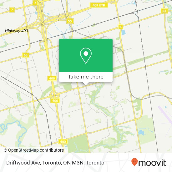 Driftwood Ave, Toronto, ON M3N map