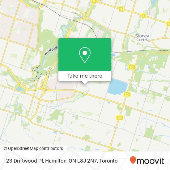 23 Driftwood Pl, Hamilton, ON L8J 2N7 map