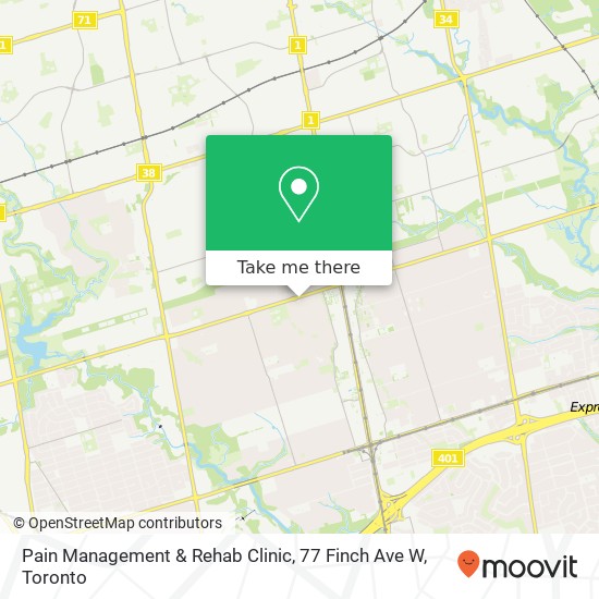 Pain Management & Rehab Clinic, 77 Finch Ave W plan