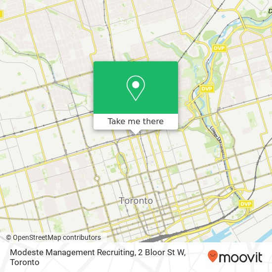 Modeste Management Recruiting, 2 Bloor St W map