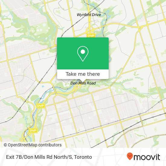 Exit 7B/Don Mills Rd North/S map