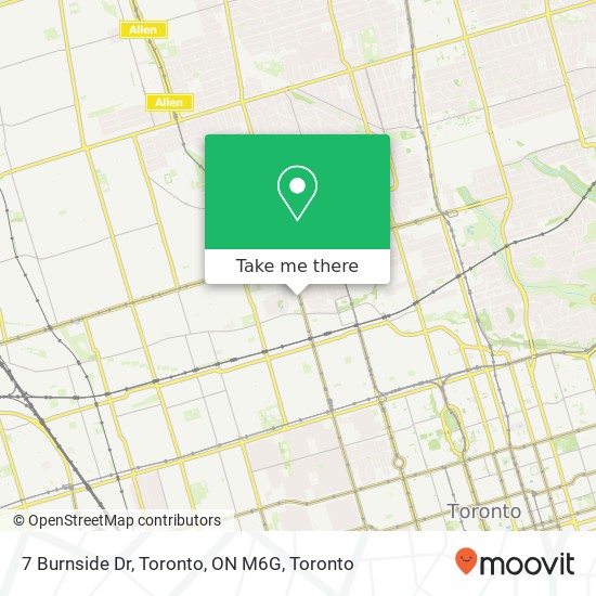 7 Burnside Dr, Toronto, ON M6G map