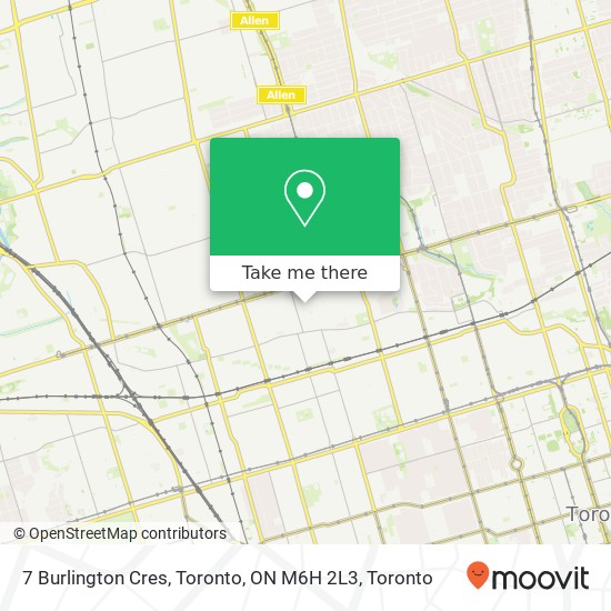 7 Burlington Cres, Toronto, ON M6H 2L3 plan