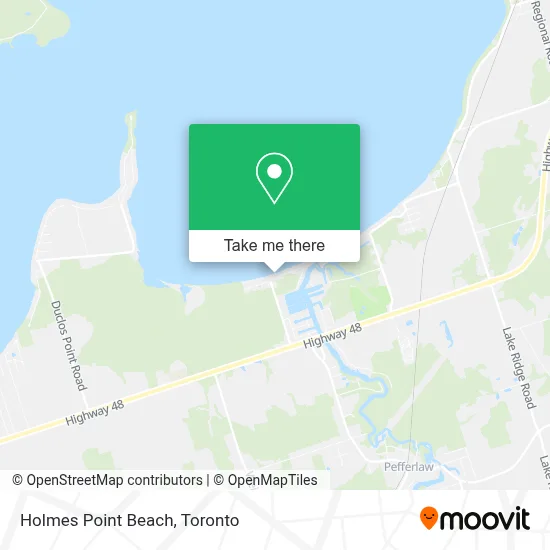 Holmes Point Beach, Holmes Point Rd map