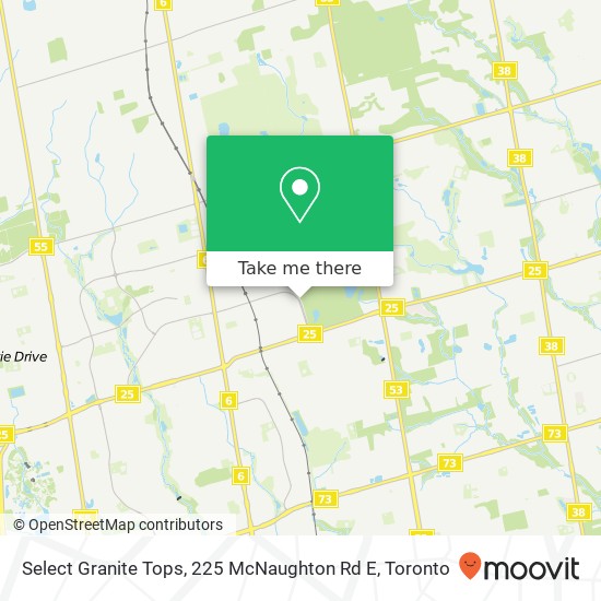 Select Granite Tops, 225 McNaughton Rd E map