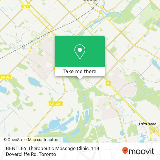 BENTLEY Therapeutic Massage Clinic, 114 Dovercliffe Rd map