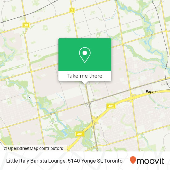 Little Italy Barista Lounge, 5140 Yonge St plan