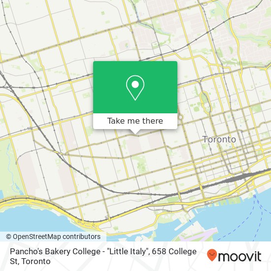 Pancho's Bakery College - "Little Italy", 658 College St plan