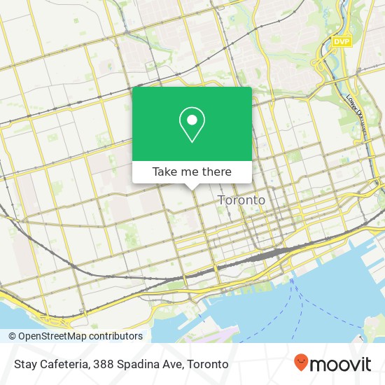 Stay Cafeteria, 388 Spadina Ave map