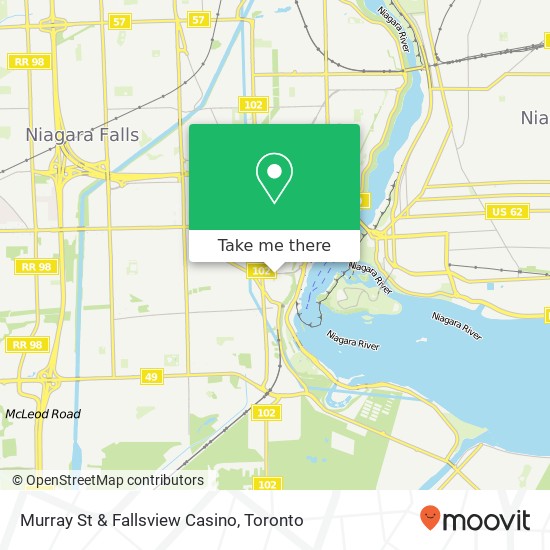 Murray St & Fallsview Casino map