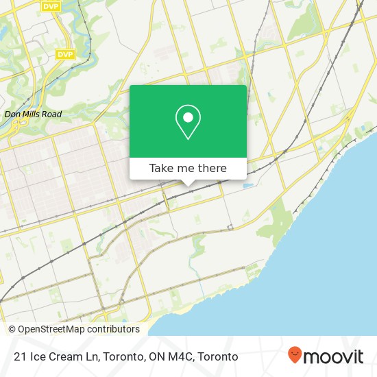 21 Ice Cream Ln, Toronto, ON M4C map