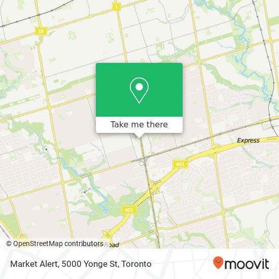 Market Alert, 5000 Yonge St map