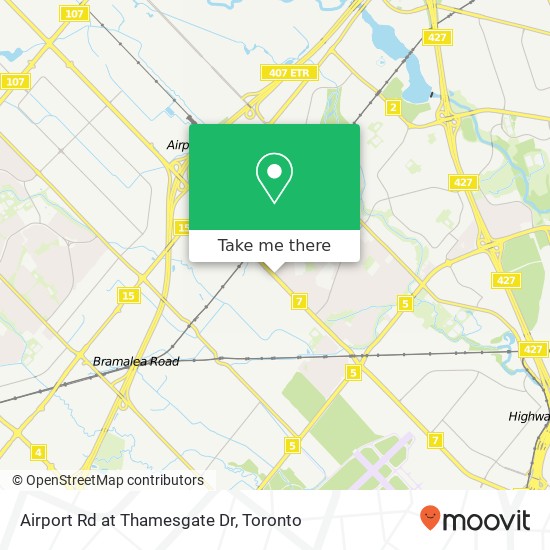 Airport Rd at Thamesgate Dr map