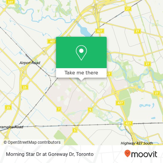 Morning Star Dr at Goreway Dr map