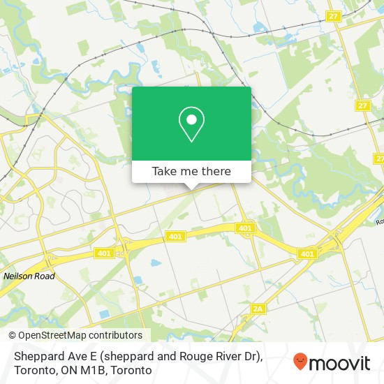 Sheppard Ave E (sheppard and Rouge River Dr), Toronto, ON M1B map