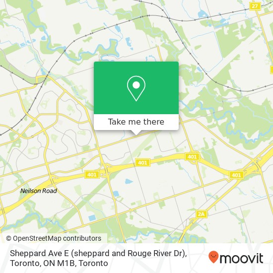 Sheppard Ave E (sheppard and Rouge River Dr), Toronto, ON M1B map