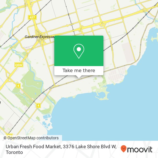 Urban Fresh Food Market, 3376 Lake Shore Blvd W map