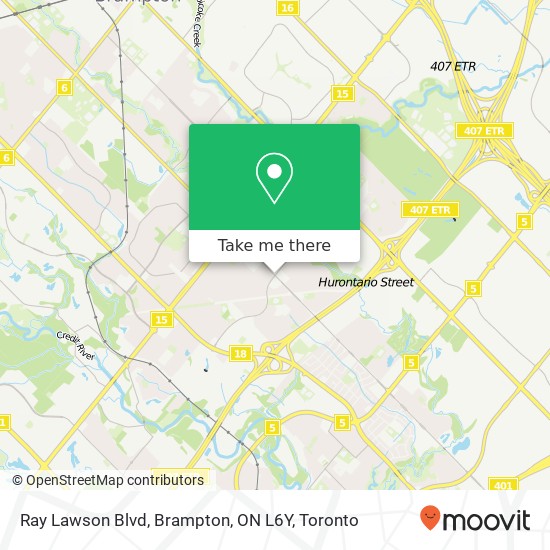 Ray Lawson Blvd, Brampton, ON L6Y map