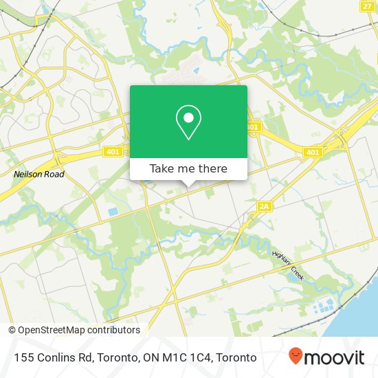 155 Conlins Rd, Toronto, ON M1C 1C4 map