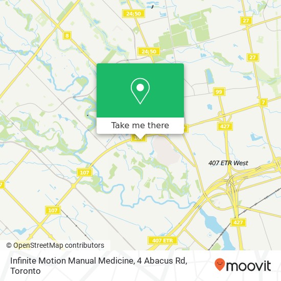Infinite Motion Manual Medicine, 4 Abacus Rd map