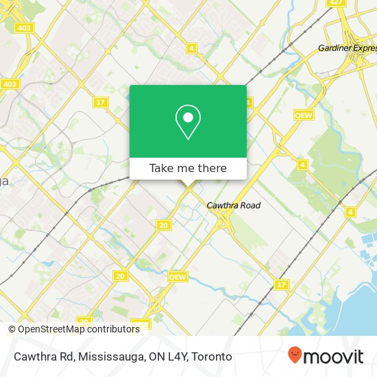 Cawthra Rd, Mississauga, ON L4Y map