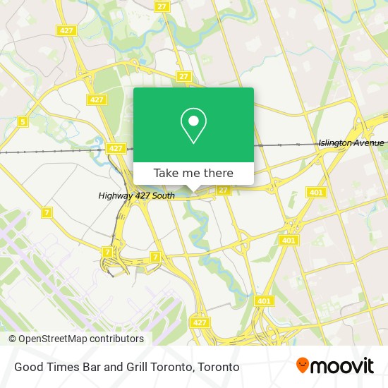 Good Times Bar and Grill Toronto plan
