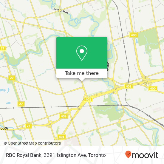 RBC Royal Bank, 2291 Islington Ave map
