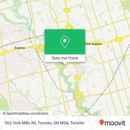962 York Mills Rd, Toronto, ON M3A map