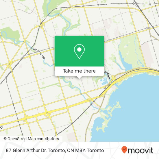 87 Glenn Arthur Dr, Toronto, ON M8Y map