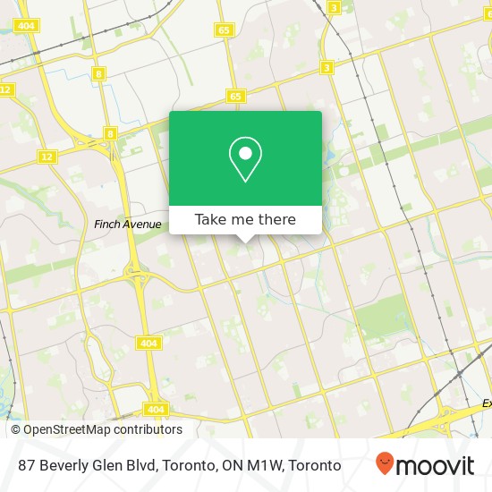 87 Beverly Glen Blvd, Toronto, ON M1W plan