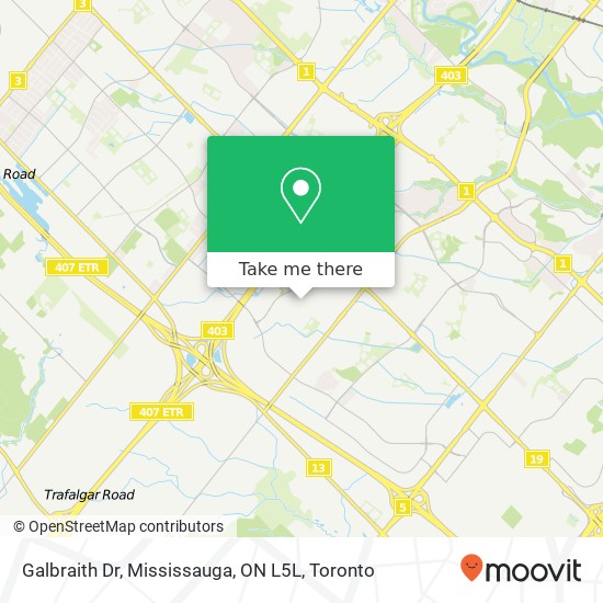 Galbraith Dr, Mississauga, ON L5L map