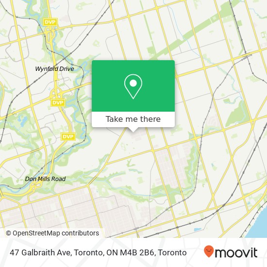 47 Galbraith Ave, Toronto, ON M4B 2B6 map