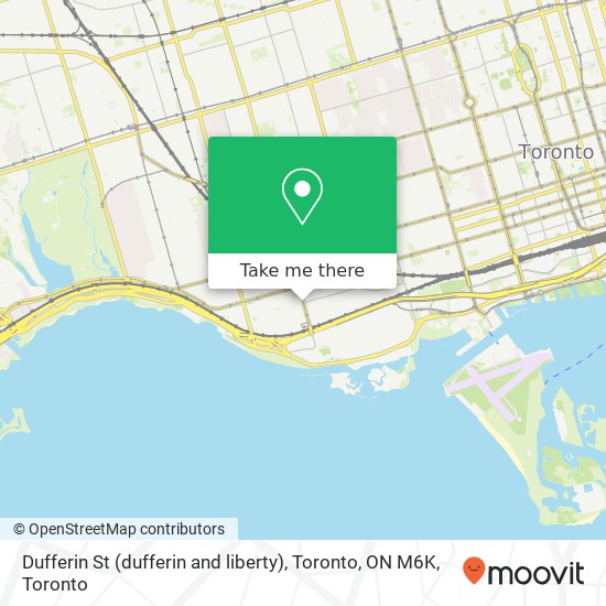 Dufferin St (dufferin and liberty), Toronto, ON M6K plan