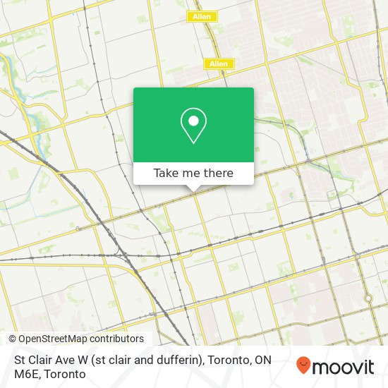 St Clair Ave W (st clair and dufferin), Toronto, ON M6E map