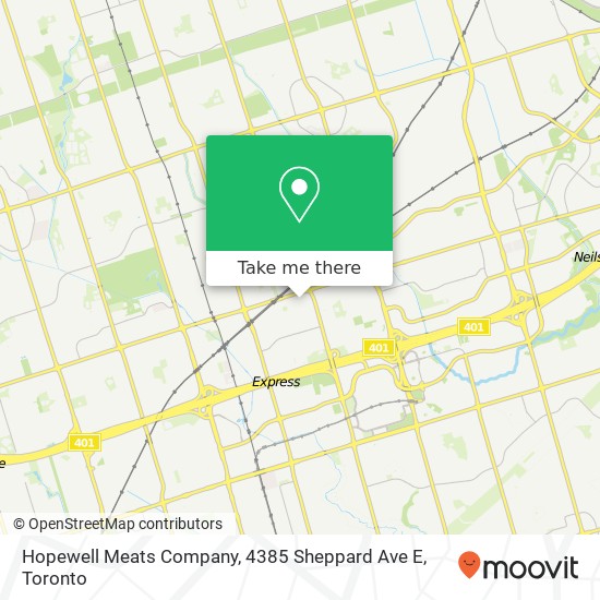 Hopewell Meats Company, 4385 Sheppard Ave E map