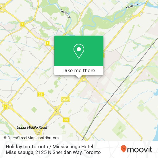 Holiday Inn Toronto / Mississauga Hotel Mississauga, 2125 N Sheridan Way map