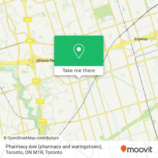 Pharmacy Ave (pharmacy and waringstown), Toronto, ON M1R map