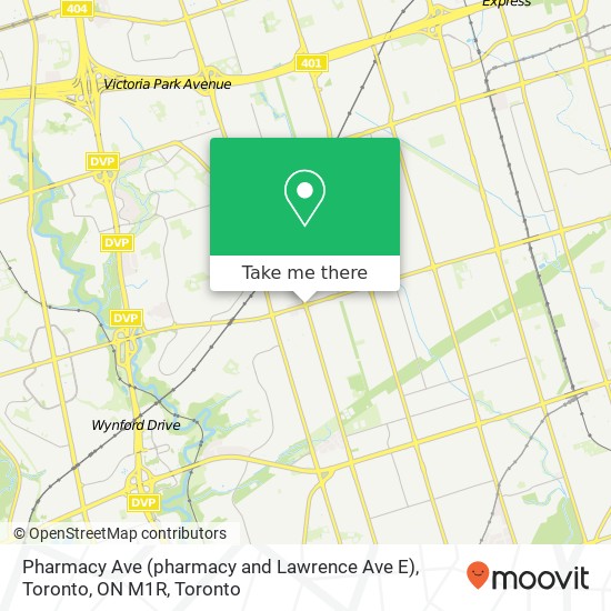 Pharmacy Ave (pharmacy and Lawrence Ave E), Toronto, ON M1R map