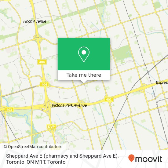 Sheppard Ave E (pharmacy and Sheppard Ave E), Toronto, ON M1T map