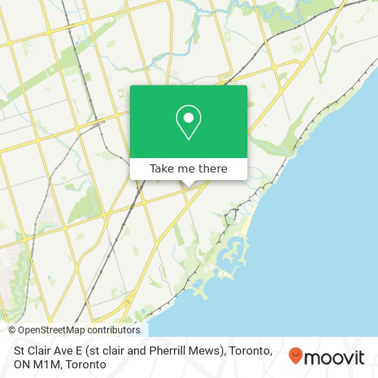 St Clair Ave E (st clair and Pherrill Mews), Toronto, ON M1M map