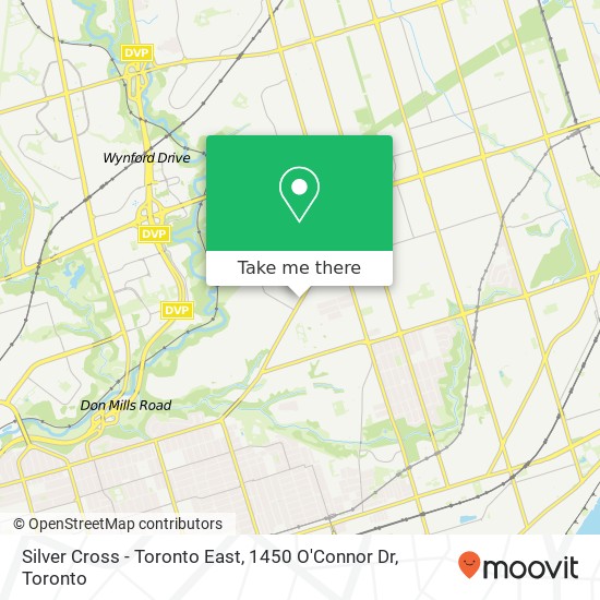 Silver Cross - Toronto East, 1450 O'Connor Dr map