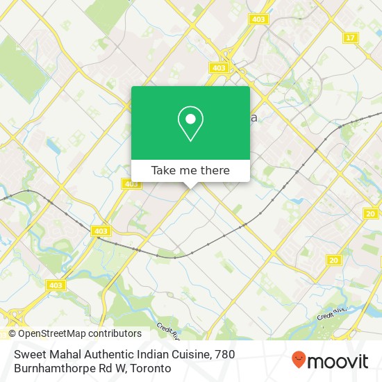 Sweet Mahal Authentic Indian Cuisine, 780 Burnhamthorpe Rd W map