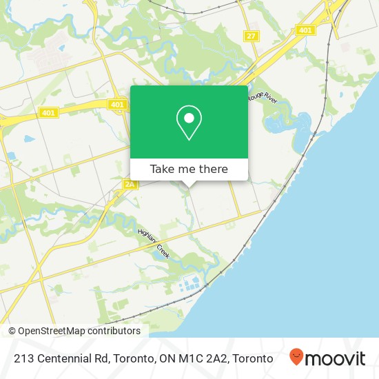 213 Centennial Rd, Toronto, ON M1C 2A2 map